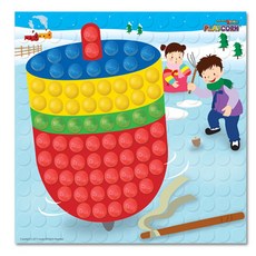 (PL) 플레이콘 모자이크(전통놀이-팽이), 단품, 1개