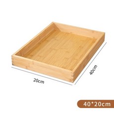 업소용 빵 트레이 플레이팅 카페 식당 부와 서빙 디저트, 대나무 40x20x5.5 단면 긴면