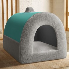 두우둥 방한 켄넬 방한켄넬 따뜻한 하우스 방한, XS 32 x 30x29cm 1.5kg, 1개, 스카이그린