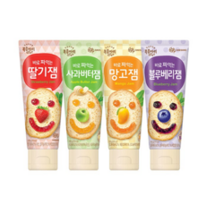 복음자리 짜먹는 과일잼 100g 4개(딸기+망고+블루베리+사과버터), 1개
