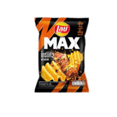 Lay's MAX 燒烤口味洋芋片 濃郁燒烤風味 酥脆口感 聚會休閒零食首選, 1個, 44g