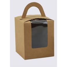 PVC 쿠키 비스킷 컵케이크 선물 포장 93X93X110MM 상자 종이 50 크래프트, B, 9 3x9 3x11cm