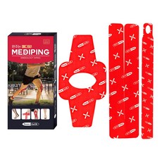 파워풀엑스 메디핑 완주테이핑 레드, 1개, 18개입