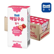 매일유업 매일우유 딸기 200ml, 4개, 4박스