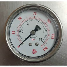 SESCO 壓力錶 60mm 背接 低壓 附發票, 1個, 0-10kg/cm2,1/4"PT【無配件】