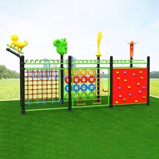 더블 짚라인 놀이기구 광장 놀이터 야외 키즈 펜션, 녹색 확장 조합 6미터