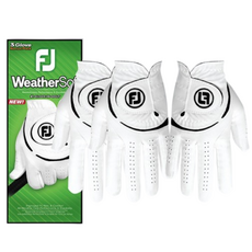 [3장1세트] 풋조이 여성 NEW 웨더소프 레볼루션 양손 골프장갑 Weather Sof, 66489 화이트, 3개