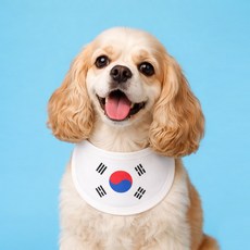 MAU 강아지 코스튬 빕 (태극기.ver) 중형견 대형견 월드컵 축구 응원 도구, 태극기, 1개