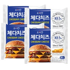 동원 소와나무 체다슬라이스치즈 (오직 체다치즈로만 83.5%) (20매), 360g, 4개