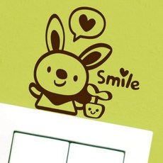 제니프렌즈 스위치스티커 다크브라운 시트지 포인트 월