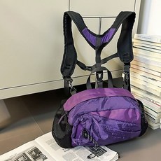 柏雅圖戶外多功能揹包男女通用輕便運動登山包旅行徒步騎行斜挎包, 【雙肩斜挎兩用】紫色-男女通用
