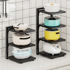 blitopia 후라이팬 정리대, 1개, 블랙, 3단