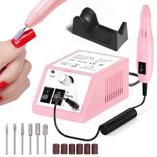 高轉速美甲打磨機2000美甲專用電動磨甲機指甲拋光工具卸甲機, 1個, 粉色歐規:如圖