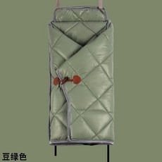 電動車擋風罩 電動摩托車擋風被 鼕季保暖 防水防風 PU皮加絨加厚分體可折疊收納, PU皮分體-單獨被體-綠色