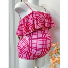 임산부 태교여행 수영복 캔디팝 오프숄더 원피스 B018