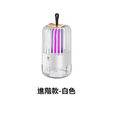 電擊式捕蚊燈 370-390NM奈米紫光 吸入式 適用面積20-100M², 進階款-白色