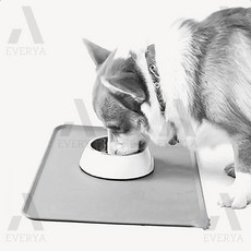 펫 강아지 고양이 흘림방지식기매트 고양이숨숨집, 핑크