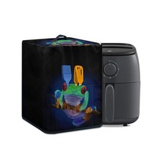 GLENLCWE Cute Frog 에어 프라이어 더스트 커버 전기 압력솥 주방 소형 가전제품 커버 프로텍터 보관 포켓 및 액세서리용 손잡이 포함 142926 90461542, 개구리 GLENLCWE 142926 904615428