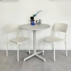 오아루 심플 등받이 인테리어 카페 식탁 의자 2P, 2개, 화이트