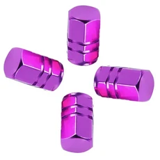 4x 자전거 타이어 휠 림 스템 공기 밸브 캡 보라색 크롬 알루미늄 젖꼭지 커버 Mtb 액세서리, 01 4pcs