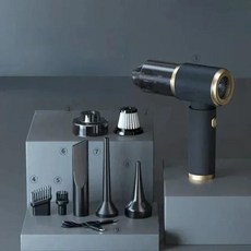 미니 휴대용 무선 진공 청소기 강력한 흡입 청소 기계 자동차 집 청소 기계 4 in 1, 1)Black