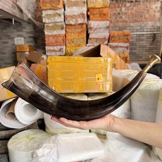 양각나팔 악기 쇼파르 이스라엘 뿔나팔 코셔 전통 피리 뿔 수작업 천연 뱃고동 램스 전투, 1개, 블랙 플로럴 티거 혼 40-50cm, 기본 모델명/품번