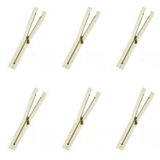 CRB 005 탐나요 빈티지 3호 니켈 지퍼 메탈 철 바지 가방 파우치 지퍼, 1세트, 아이보리25cmX6개