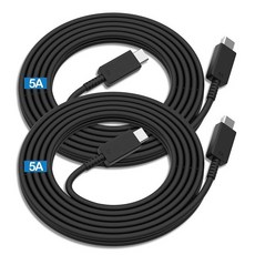 삼성 충전 케이블 1.8m(6피트) 100W/5A 고속 롱 타입 C - 코드 갤럭시 S26/S25/S24/S23/S22/S21/S20/S10/S9 +/엣지/울트라 노트20