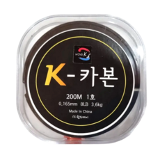 카본줄 케이카본 낚시줄200미터 독일원사 바다낚싯줄 원줄 목줄, [1 호], 1개, 투명