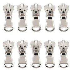 Joeunmall 3호 비슬론 지퍼고리 지퍼머리 지퍼손잡이 개이빨, 10개, 3호-니켈