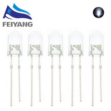 1000pcs 5mm LED 발광 다이오드 키트 따뜻한 화이트 레드 블루 그린 UV 오렌지 옐로우 핑크 컬러 전구 램프 세트 3V PCB 구색 전자 부품 액세서리 소스, WHITE