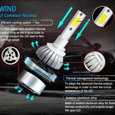 안개등전구 2pcs Led 전구 C6 h7 차량 전조등 Led H10 H4 H8 H9 H11 H13 9004 9005 9006 9007 880 H27 전조, 01 2PCS-C6, 01 White, 04 H4