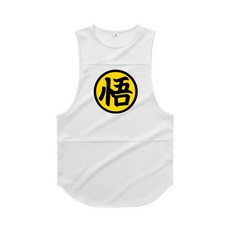 男士網眼健身運動背心 夏季休閒印花圓領無袖上衣