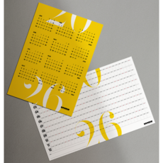 [무딘취향] 2026 포스터 캘린더 포스터1+메모형1, B set 옐로우(옐로우1+메모형1)