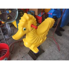 야외 스프링 시소 흔들목마 동물 승마 공원 어린이집 말, 1개, 해마