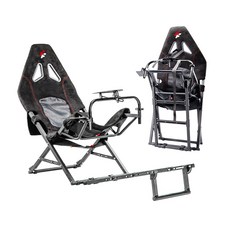 FlashFire FlashSeat Lite 輕量型賽車椅 支援羅技 圖馬斯特方向盤 沙灘椅, 黑色, 1個, F910