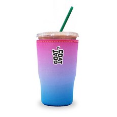 염소 코트 써모쿨러 아이스 커피 컵 대형 차가운 등을 위한 재사용 가능한 네오프렌 단열재 슬리브 (일몰), Sunset