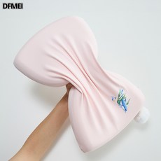 DFMEI A類全棉兒童枕芯 可拆洗毛球柔軟兒童記憶棉學生護頸枕, 慢回彈兒童成長枕--淺粉色