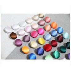 의류부자재 공단원단 53 color 일반꼬다리 싸개단추 다섯개, 10mm, 5개, 연카키