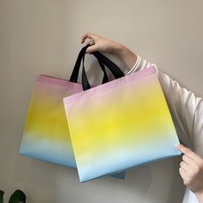 옷가게 핸드백 부직포 쇼핑백, 10개, 노을빛 32*27*10cm