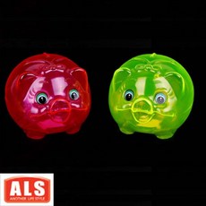 골든트리 마키 훼미리 돼지 저금통 중형 투명저금통 꿀꿀이저금통, 1세트