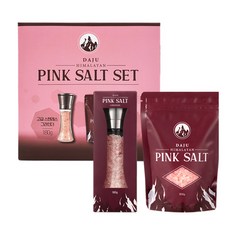 다주 히말라야 핑크솔트 스테인리스 그라인더 180g + 리필 300g, 1세트, 1L