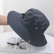유니프랍스 사파리모자 등산 자외선 차단 모자, 그레이
