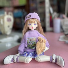 6分關節娃娃 改妝娃娃 3D真眼女孩換裝洋娃娃, 1個, 玉桂,圖片整娃送手組