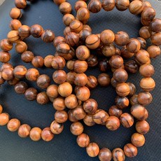 【畫意坊】印尼天然花棋楠 12mm x17珠, 1個