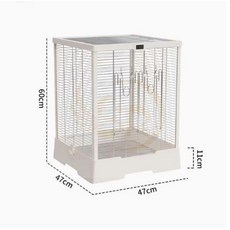 YS-DK490X 蜜袋鼯專用304不鏽鋼飼養籠 氣氛燈 溫濕度計 防逃設計 47x47x60cm, 1個, 一組(YS-DK490X)