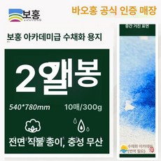 수채화 종이 롤 미술 도화지 용지, 1박스, 2K 중간 10장 평면 A