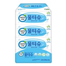 깨끗한나라 페퍼민트 물티슈, 30개입, 4개