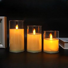 운영 촛불 충전식 타이머 리모컨 전자 장식 LED, 7.5X25cm, 7.5x25cm