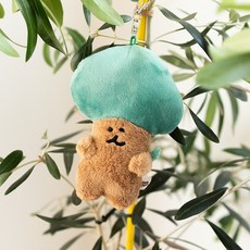DINOTAENG 森林系列 BOBO 變裝鑰匙圈吊飾, 1個, 小樹BOBO